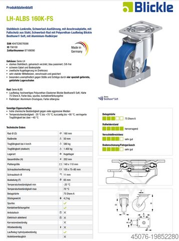 Blickle heavy-duty swivel castors Blickle Schwerlastrollen