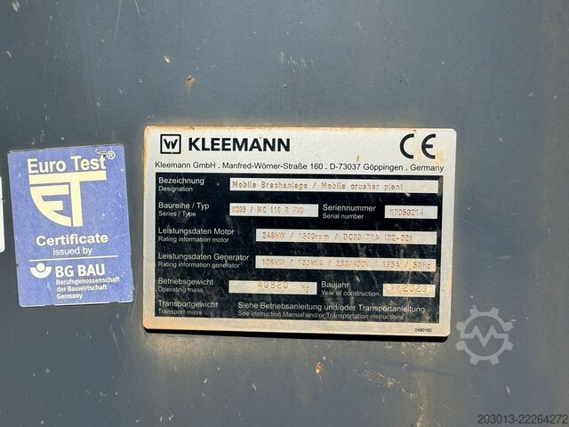 Other Kleemann Mobile Brechanlage K005 / MC 110 R EVO
