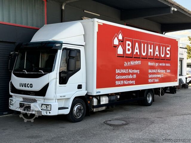 Transporter mit Koffer IVECO EuroCargo ML75E21 Motorbremse Tempomat 7,25m+LBW