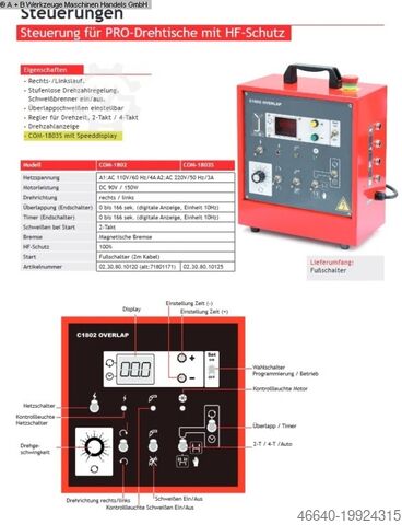 Rotary Welding Table MB PRO 2 COM 1802