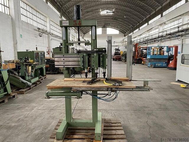 3-spindle vertical drilling machine, with loader  