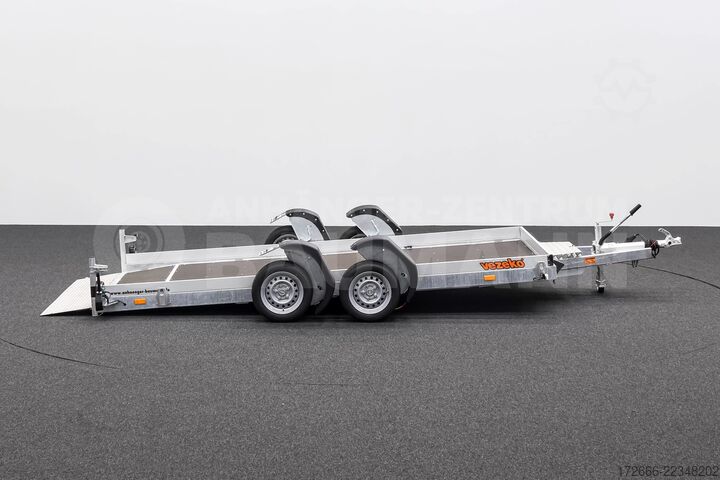 Low-loader trailer Vezeko HUSKY CAR FB 35.39 | E-PUMPE | RAMPE 394X187X10CM 3500KG ABSENKER