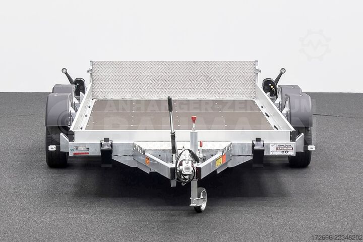 Low-loader trailer Vezeko HUSKY CAR FB 35.39 | E-PUMPE | RAMPE 394X187X10CM 3500KG ABSENKER