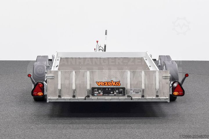 Low-loader trailer Vezeko HUSKY CAR FB 35.39 | E-PUMPE | RAMPE 394X187X10CM 3500KG ABSENKER