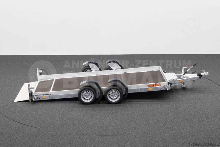 Low-loader trailer Vezeko HUSKY CAR FB 35.39 | E-PUMPE | RAMPE 394X187X10CM 3500KG ABSENKER
