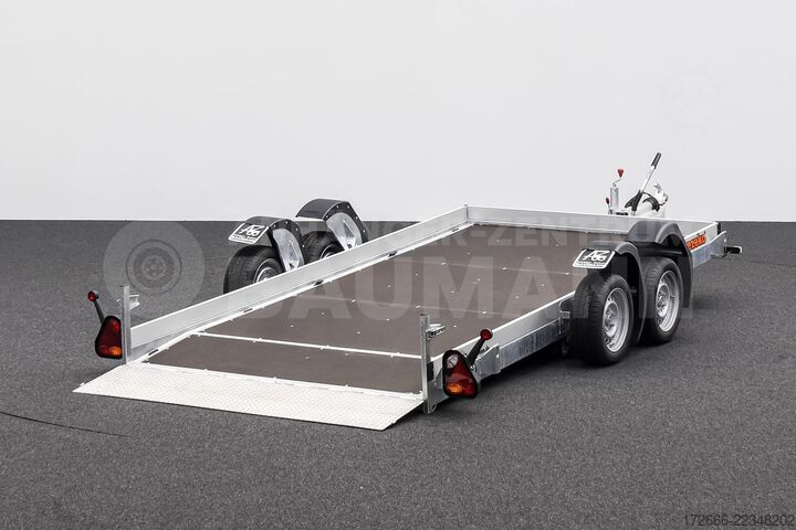 Low-loader trailer Vezeko HUSKY CAR FB 35.39 | E-PUMPE | RAMPE 394X187X10CM 3500KG ABSENKER