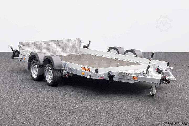 Low-loader trailer Vezeko HUSKY CAR FB 35.39 | E-PUMPE | RAMPE 394X187X10CM 3500KG ABSENKER
