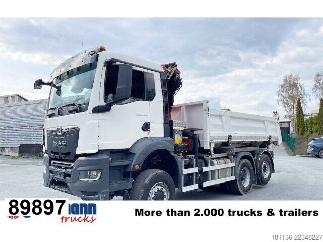 Tipper truck MAN TGS 28.430 6x4-4 BL, Lenk-/Lift, Bordmatik, Kran