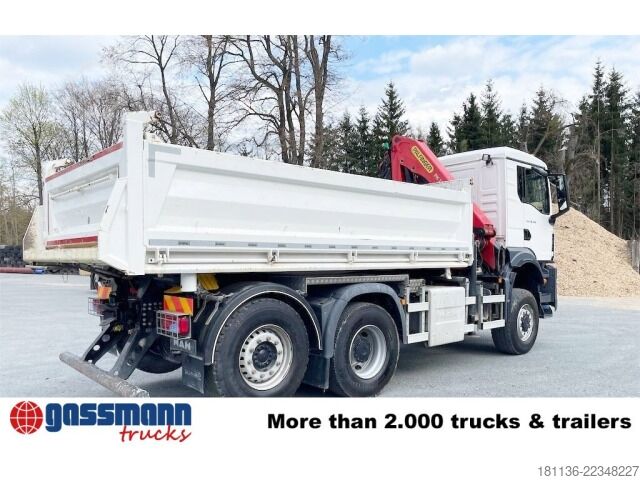 Tipper truck MAN TGS 28.430 6x4-4 BL, Lenk-/Lift, Bordmatik, Kran