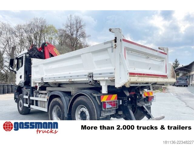 Tipper truck MAN TGS 28.430 6x4-4 BL, Lenk-/Lift, Bordmatik, Kran