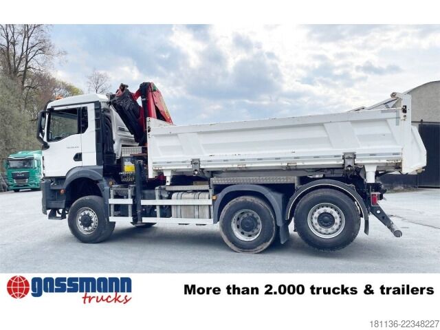 Tipper truck MAN TGS 28.430 6x4-4 BL, Lenk-/Lift, Bordmatik, Kran