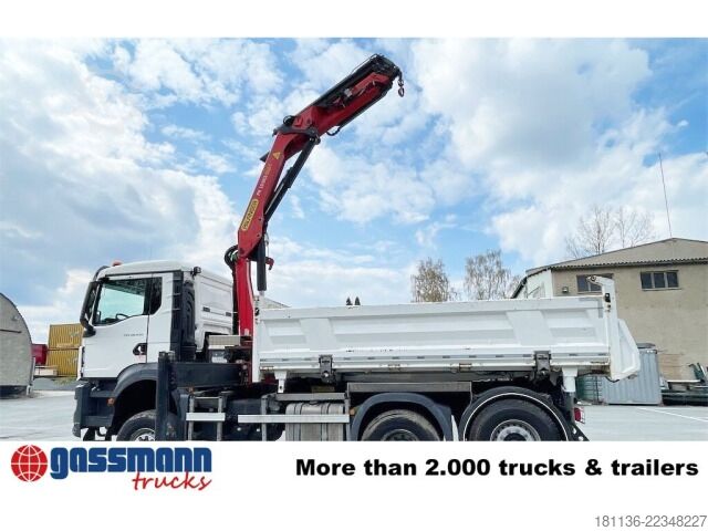 Tipper truck MAN TGS 28.430 6x4-4 BL, Lenk-/Lift, Bordmatik, Kran