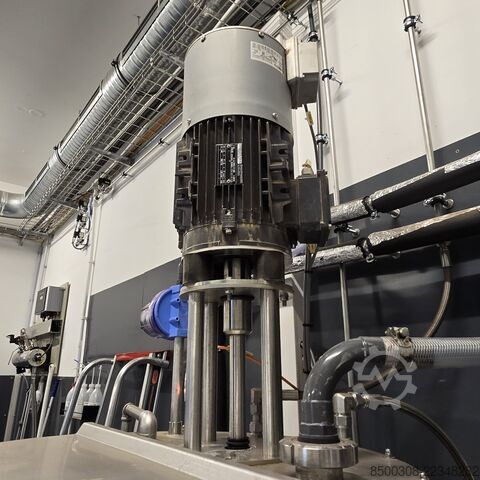 Stainless steel dissolver tank 250 L – heating/cooling jacket, 4 kW dissolver, weighing technology,  INOX CILC250TP