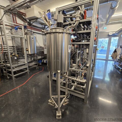 Stainless steel tank 150 L, hygienic design with propeller agitator INOX Hygienetank 150 L
