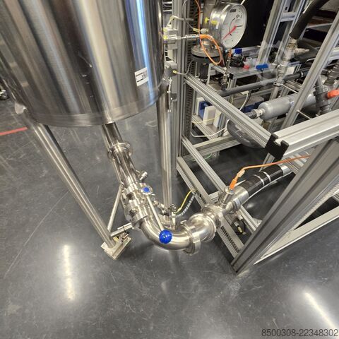 Stainless steel tank 150 L, hygienic design with propeller agitator INOX Hygienetank 150 L