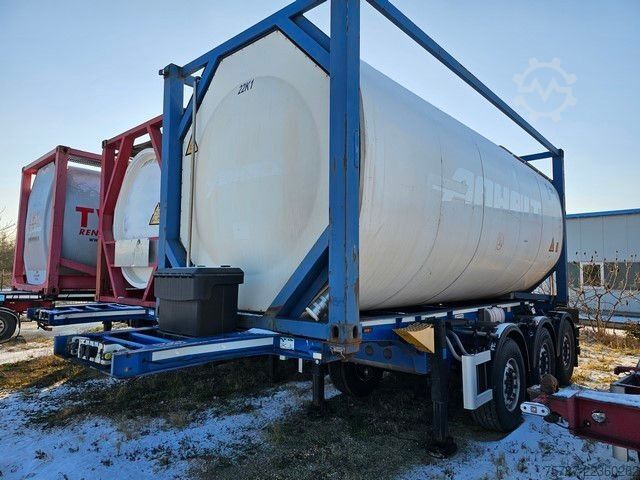Tankauflieger SCHMITZ CARGOBULL Tankcontainer Chassis+Tankcontainer  Schwallwand