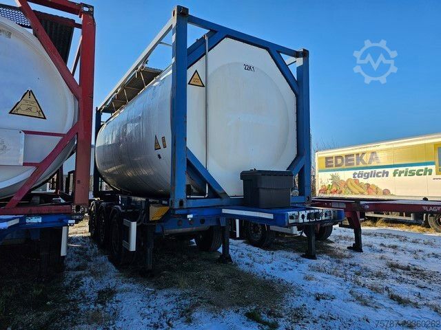 Tankauflieger SCHMITZ CARGOBULL Tankcontainer Chassis+Tankcontainer  Schwallwand