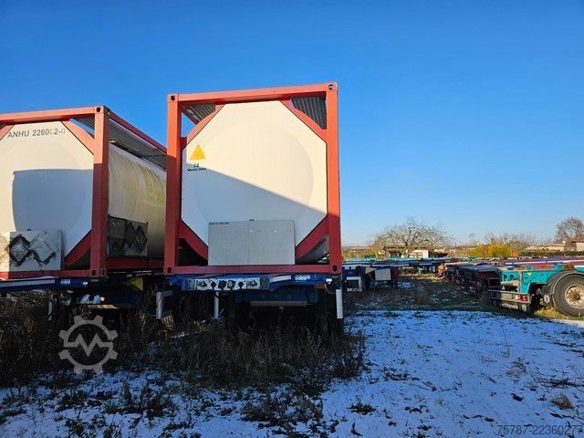 Auflieger-Wechselfahrgestell SCHMITZ CARGOBULL 20" Tankconatinerchassis + Tankcontainer