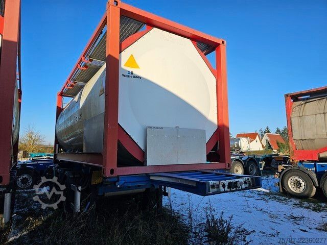 Auflieger-Wechselfahrgestell SCHMITZ CARGOBULL 20" Tankconatinerchassis + Tankcontainer