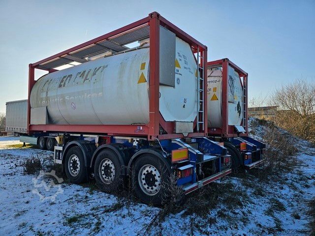 Auflieger-Wechselfahrgestell SCHMITZ CARGOBULL 20" Tankconatinerchassis + Tankcontainer