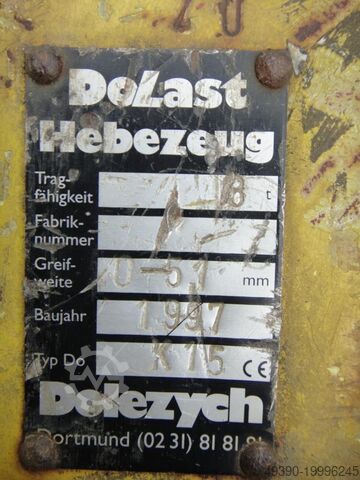 Sheet gripper - Sheet clamp - Lifting clamp, lifting gear for horizontal sheet transport, beam clamp DOLEZYCH Dolast K15