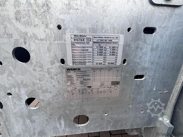 Tieflader Anhänger MÜLLER-MITTELTAL Tandem Tieflader ETÜ TA R 11,9