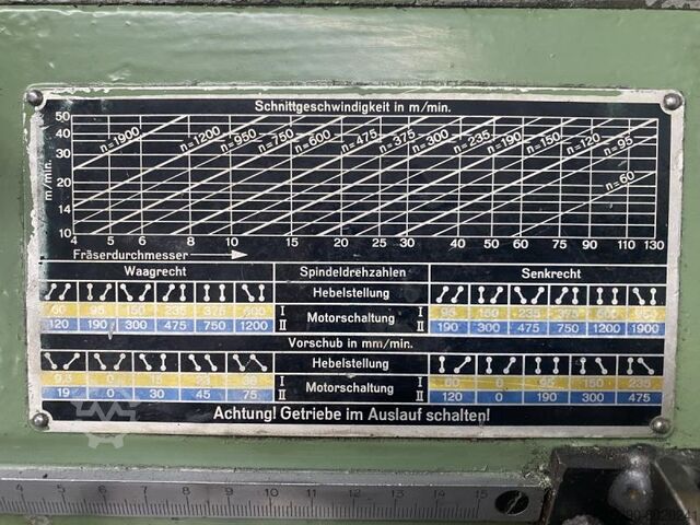 Universal tool milling machine, universal milling machine, drilling-milling machine DECKEL FP 1
