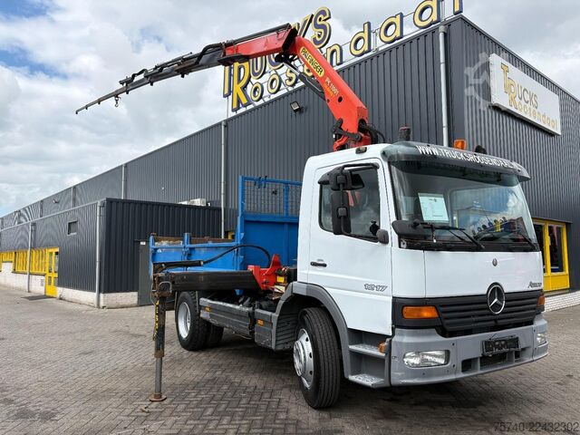 Tipper with crane Mercedes-Benz ATEGO 1217 + PALFINGER PK 11001 - 7 X EXT. + TI...
