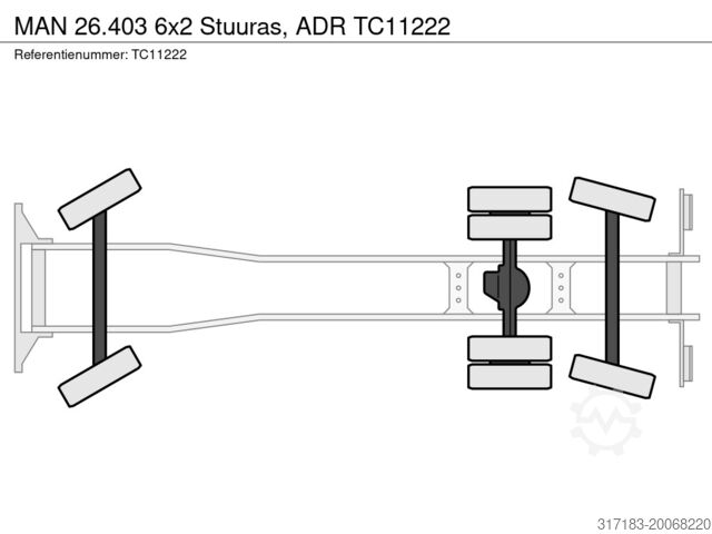 Hakenarmsystem MAN 26.403 6x2 Stuuras, ADR