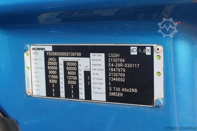 Standard-SZM Scania S730 V8 NGS 6X2NB/ FULL AIR/ RETARDER/ 2X TANK/...
