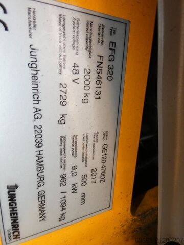 Elektro 4 Rad-Stapler Jungheinrich EFG 320 Li