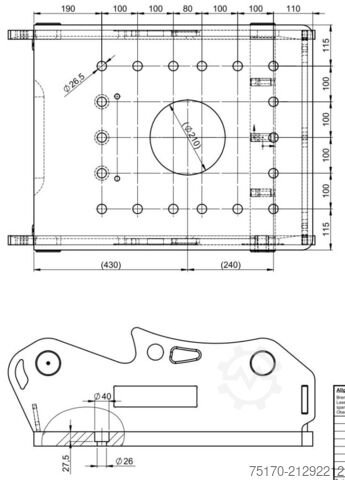 Schnellwechsler OilQuick OQ70/55 Adapterplatte für Westtech NEU