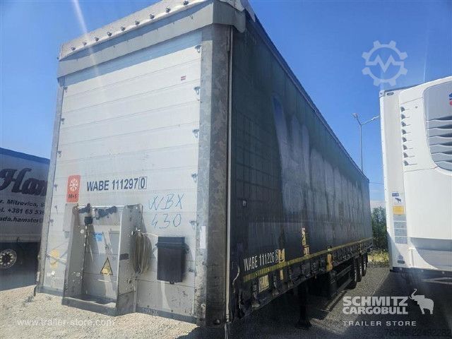 Open semitrailer with tarp Schmitz Cargobull Semitrailer Curtainsider Mega