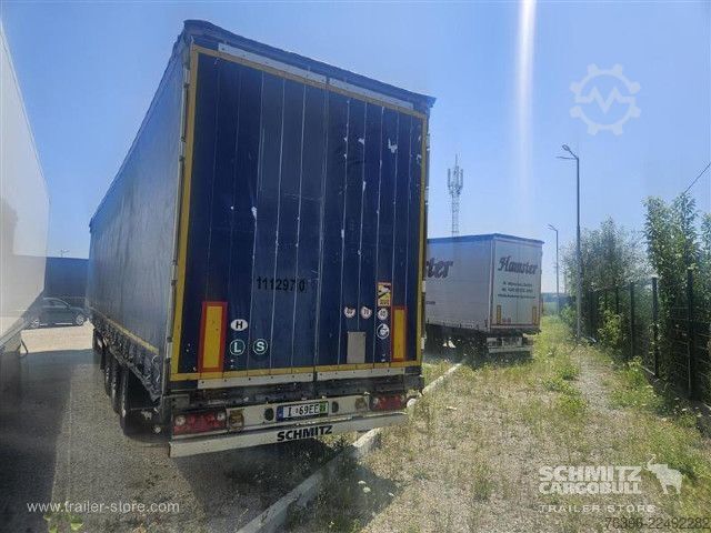 Open semitrailer with tarp Schmitz Cargobull Semitrailer Curtainsider Mega