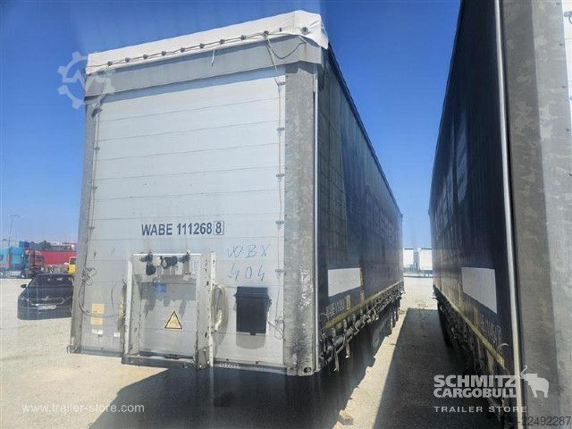 Open semitrailer with tarp Schmitz Cargobull Semitrailer Curtainsider Mega