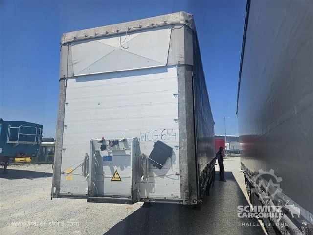 Open semitrailer with tarp Schmitz Cargobull Semitrailer Curtainsider Mega