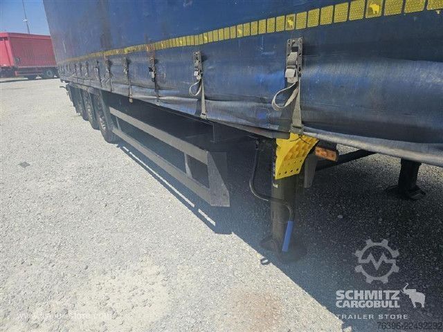 Open semitrailer with tarp Schmitz Cargobull Semitrailer Curtainsider Mega