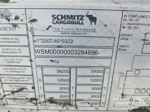 Open semitrailer with tarp Schmitz Cargobull Semitrailer Curtainsider Mega
