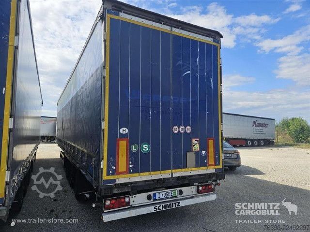 Open semitrailer with tarp Schmitz Cargobull Semitrailer Curtainsider Mega