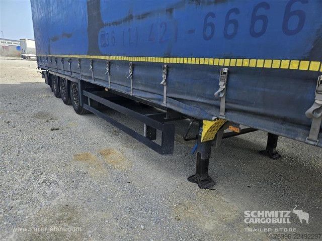 Open semitrailer with tarp Schmitz Cargobull Semitrailer Curtainsider Mega