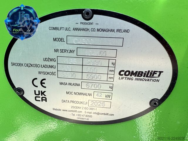 4-way forklift Combilift C4500 GAS TRIPLEX 5952 WIDE POSITIONER