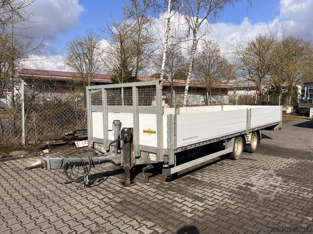 Open trailer Humbaur HBTZ 137224  14,4 t Tandem- Pritschenanhänger- Tieflader