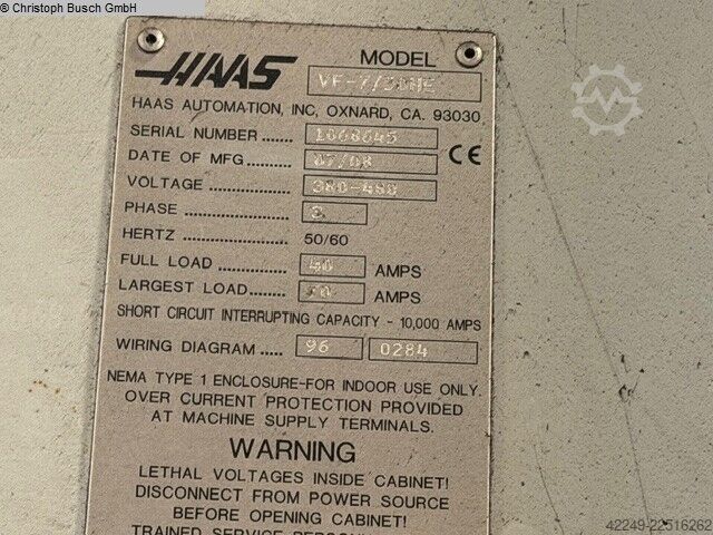 Machining Center - Universal HAAS VF 7/50 he