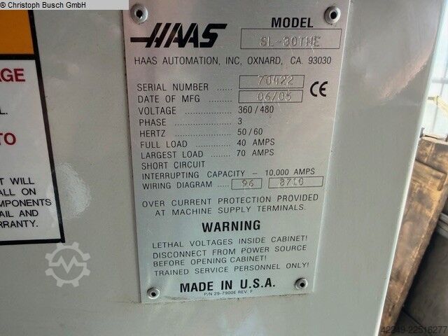 CNC Lathe HAAS Sl 30the