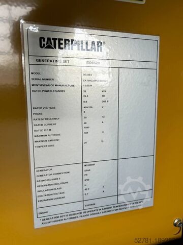 Aggregat Caterpillar DE33E0 - 33 kVA Generator - DPX-18004