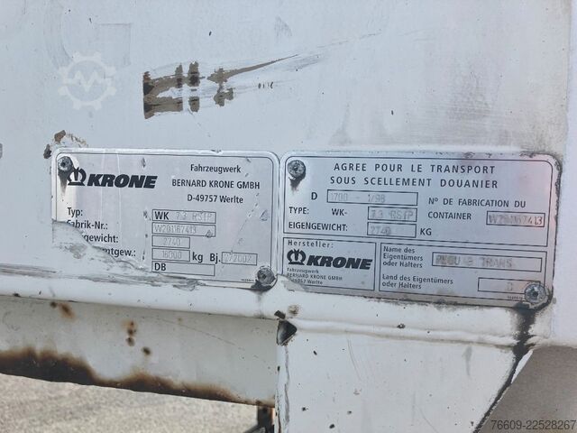 Swap body trailer KRONE Wechselbrücke Koffer