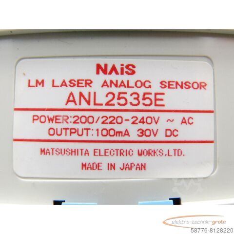 Component Matsushita NAIS ANL2535E LM Laser Analog Sensor