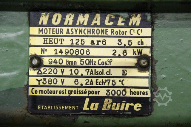 Electric motor 2.6 kW 900 Rpm Normacem 2,6 kW 900 U/min