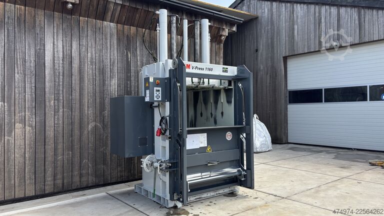 Bale press, waste compactor, textile baler, waste hsm V-Press 1160 Plus