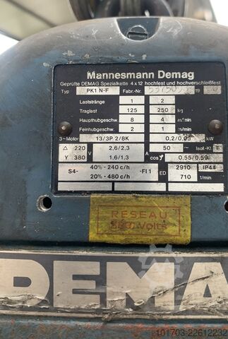 Säulenkran DEMAG PK1 N-F - Capacity 125 kg